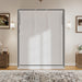 White Queen Murphy Bed With UltraIntegratedStorage