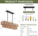 Six Light Boho Rattan Rectangular Pendant Chandelier