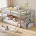 CharcoalGray SpaceSaving Twin Over Bunk Bed Staircase