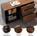 63Inch LShaped Executive Desk With Storage Shelves