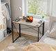 Small Folding Desk 31.5 Inch No Assembly Required Computer Desks, Spaces Saving Foldable Table for Bedroom, Home Office, Dorm, Apartment, Kids, Beech