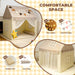 Playhouse for Indoor & Outdoor, with Star Light, Flags and Carry Bag, Washable Kids Tent for Girls & Boys (Lattice Top)