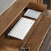 Palladia Computer Desk with Drawers, Home Office Desk with File Cabinet Storage Drawer, Cable Management, Keyboard Tray, in Vintage Oak Finish