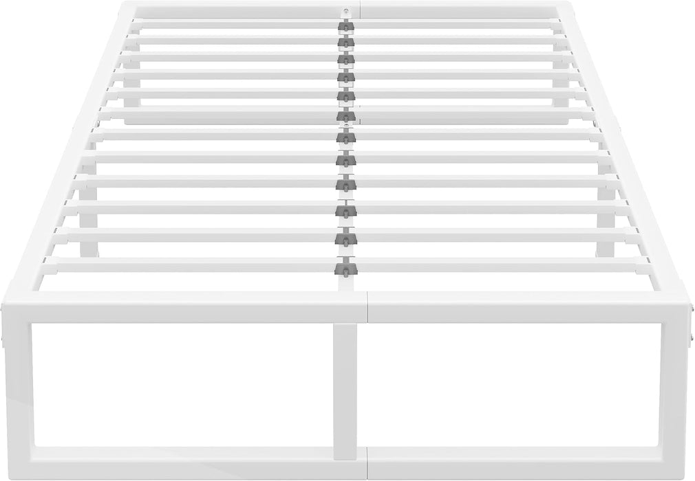14 Inch Metal Queen Bed Frame with Steel Support, Noise-Free
