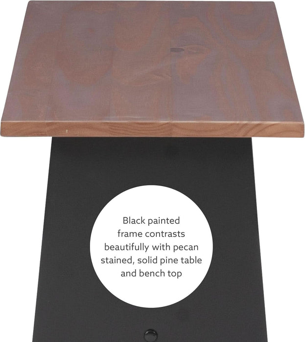 Black and Pecan Breakfast Dining Set Ardmore Nook