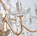 Saint Mossi 6 Light Crystal Chandelier Light Fixture Modern Chandelier Crystal Lighting, French Gold Crystal Raindrop Chandelier for Dining Room,Bedroom,Living Room, H23 X D24