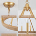 26" Gold Wagon Wheel Chandelier, 12-Light Farmhouse Chandelier for Dining Room, Gold Pendant Light Fixture for High Ceiling Living Room Foyer Entryway