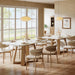 47Inch Dining Table White Brown SpaceSaving Design