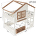 Beige SpaceSaving PlayhouseStyle Bunk Bed With Storage