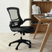 Kelista Mid-Back Swivel Office Chair with Adjustable Seat Height, Ergonomic Mesh Desk Chair with Leathersoft Seat, Black