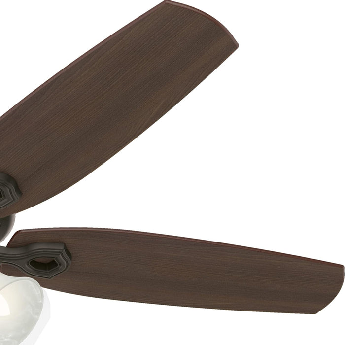52 Inch Indoor Ceiling Fan With Brushed Bronze Shading
