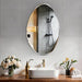 Irregular Wall Mirror,27X18 Asymmetrical Frameless Bathroom Mirror
