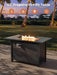 11 Piece Outdoor Patio Furniture Set with Fire Pit Table,Conversation Sectional Wicker Couch with Swivel Chairs,Modern outside Sofa for Balcony Backyard, Black