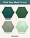 6 Ft Outdoor Patio Umbrella, Easy Open/Close Crank and Push Button Tilt Adjustment - Dark Teal Market Umbrellas