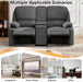 67.9" RV Loveseat Recliner Double Recliner RV Sofa, Wall Hugger Reclining RV, Manual Reclining Sofa, RV Theater Seats, Home Theater Seating, RV Theater Seating, RV Furniture, Dark Gray