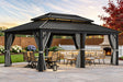 12x20FT Gray Gazebo With UVResistant AluminumFrame
