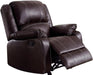 Brown Faux Leather Recliner Loveseat