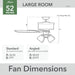 52 Inch Indoor Ceiling Fan with LED Lights - White Ceiling Fan with Pull Chain, for Bedroom, Living Room, or Kitchen, Standard Mount, No Remote, 5 Blades - Swanson 50895, Fresh White