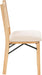 Kasi Beige Rattan Cane Folding Foldable Dining Side Chair, Natural