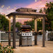 Aluminum Grill Gazebo 8x5ft With Polycarbonate Roof