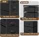 Black SlimStorage Narrow Five Drawer Dresser Wheeled