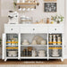 55" Kitchen Buffet Cabinet with Storage, Sideboard with Drawer, White