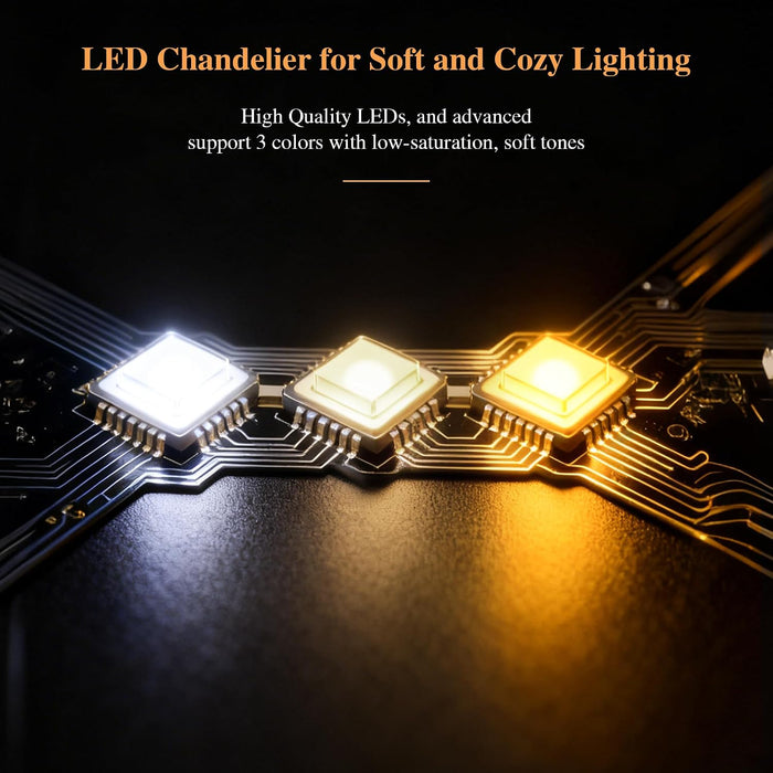 Crystal Ceiling Light Smart Flush Mount Chandelier for Dining Room