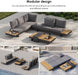 Outdoor Conversation Sets, Teak & Aluminum Modular Patio Furniture