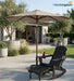 Patiokingdom 10FT Patio Umbrella with Push Button Tilt and Crank, Outdoor Market Umbrella with 8 Fiberglass Ribs, UV Protection Table Umbrella for Pool,Backyard,Garden,Deck
