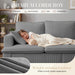 83 Inches CorduroyFabricUpholstery 3 Seater DeepSeat Sofa