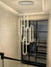 Contemporary Chrome LED Chandelier Dimmable Six Rings