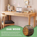 Solid Wood Desk with Drawers, Writing Study Table for Small Spaces, Mid Century Versatile Home Office Computer Workstation, Wooded Vanity Table for Bedroom