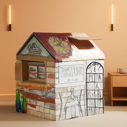 at Play Large Color in Treats N' Eats Playhouse, Cardboard Playhouse and Life Size Craft Activity for Kids and Families