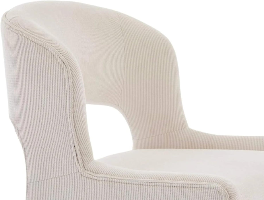 Modern Slipcovered Dining Chair-Upholstered Armless Chenille Kitchen Chairs with Curved Back, Accent Set for Dining Room/Living Room/Restaurant, Grey