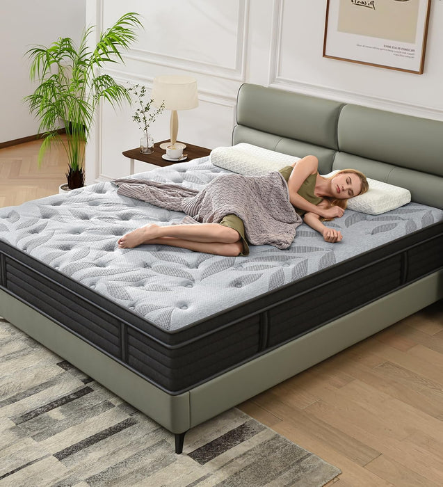 12 Inch Full Mattress, Medium Firm Hybrid Mattress in a Box