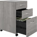 Bush Business Furniture Studio C 3 Drawer Mobile File Cabinet in Platinum Gray | Assembled Office Storage Unit for Home or Commercial Spaces