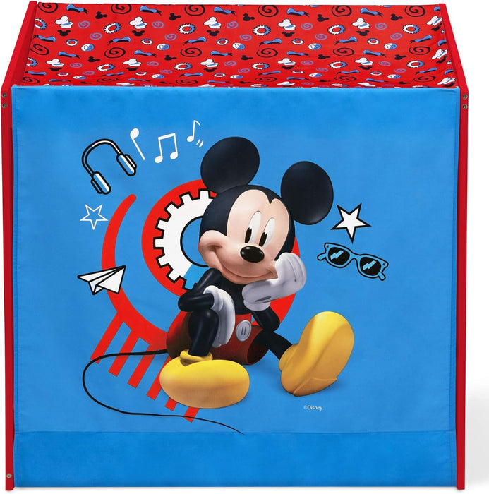 Disney Mickey Mouse Indoor Playhouse with Fabric Tent for Boys and Girls by , Great Sleep or Play Area for Kids - Fits Toddler Bed