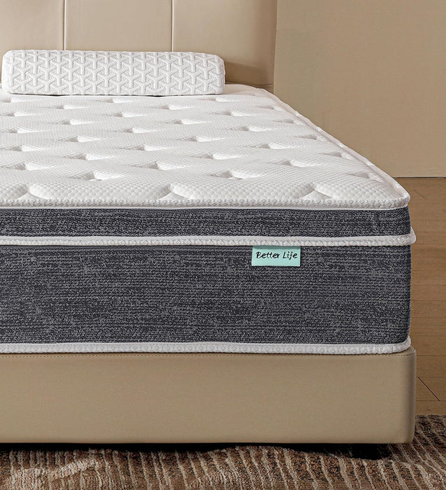Full Size Mattress 12 Inch, Cooling Hybrid Mattress in a Box