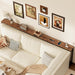 102.4 Inch Sofa Table with Power Outlets and USB-C Port, 5.9 Inch Narrow Console Tables, Entryway Hallway Couch Tables with Storage, behind Sofa, Small Spaces, Living Room, Rusitc Brown