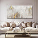 White Abstract Artwork Home Decor Textured Wall Art for Office Master Bedroom Wall Decor Gold Painting for Walls 24X48 Inch Living Room Picture