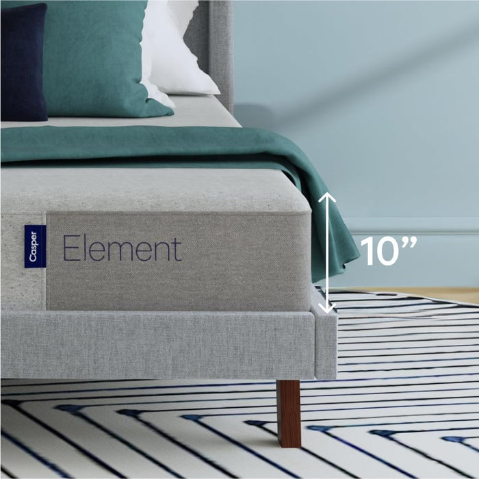 Sleep Element, Queen Medium Firm Mattress - Memory Foam + Support - 100-Night Trial - Certipur-Us Mattress, Grey