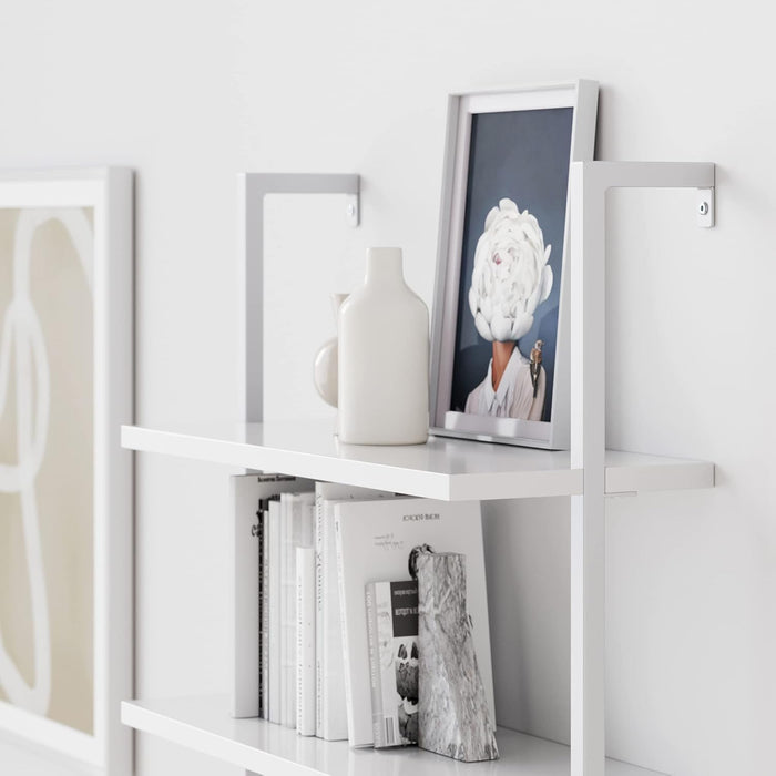 Matte White IndustrialGrade Bookshelf With Six Shelves