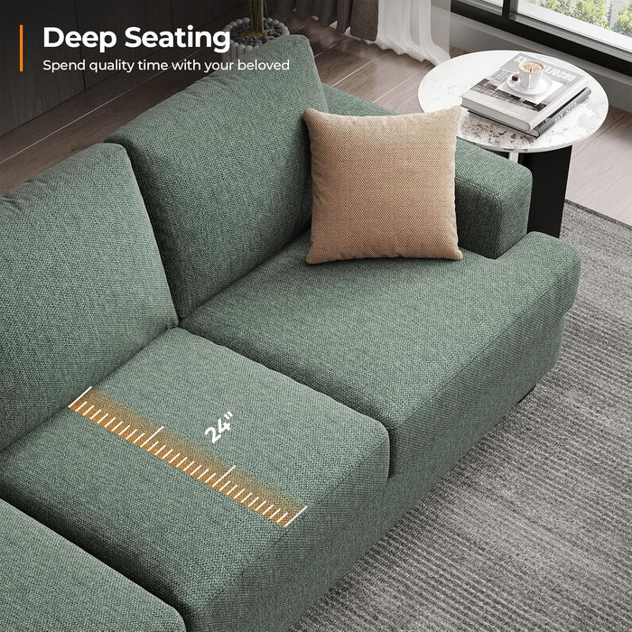 Oversized 89 Inch Sofa With Deep CushionsAndBackrests