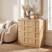 Sideboard Buffet Cabinet with Storage, 31.3”W,Light Oak