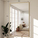 77"X38" Rectangle Full Body Floor Mirrors, Full Length Mirror Hanging or Leaning, Aluminum Alloy Frame Wall Mirror for Bedroom, Dressing Room, Gold