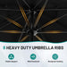 9Ft 3-Tier Patio Umbrellas, Outdoor Umbrella with 8 Sturdy Ribs UV Protection Windproof, Market Table Umbrella W/Push Button Tilt & Crank for Pool, Porch, Deck, Garden(Black)