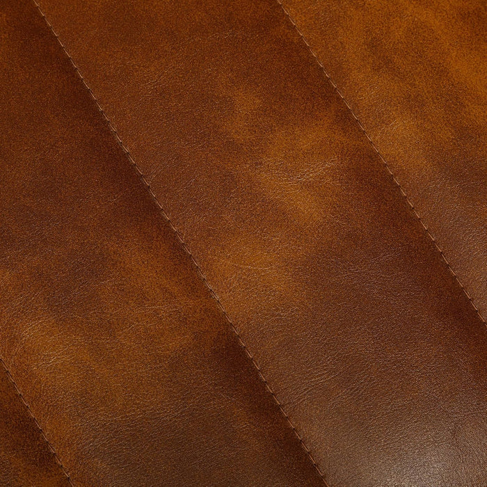 Yellowish Brown PremiumLeather EndBed Velvet Bench
