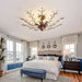 5 - Light Vintage Crystal Chandelier Modern Bronze Branche Ceiling Light Fixture Farmhouse for Kitchen Dining Room Living Room Bedroom Hallway Foyer