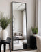Full Length Mirror, Standing Large Floor Mirror with Aluminum Frame for Bedroom, Living Room, Bathroom(Black)