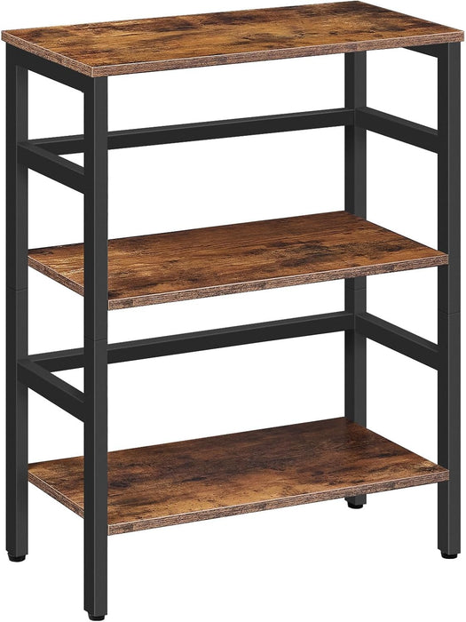 23.6Inch 3Tier Bookcase Industrial Frame Storage Display